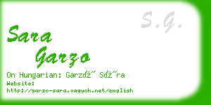 sara garzo business card